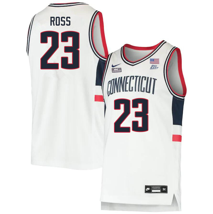 Men #23 Jayden Ross Uconn Huskies College 2022-23 Basketball Stitched Jerseys Stitched Sale-White